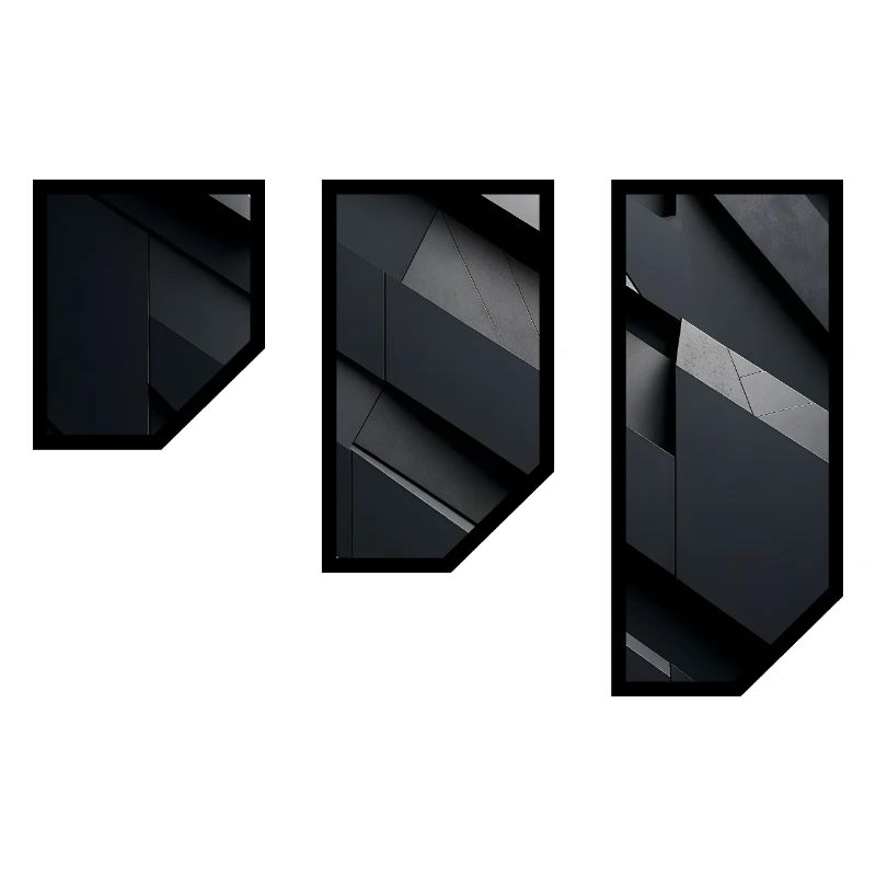 Geometric Dark Facade Pattern