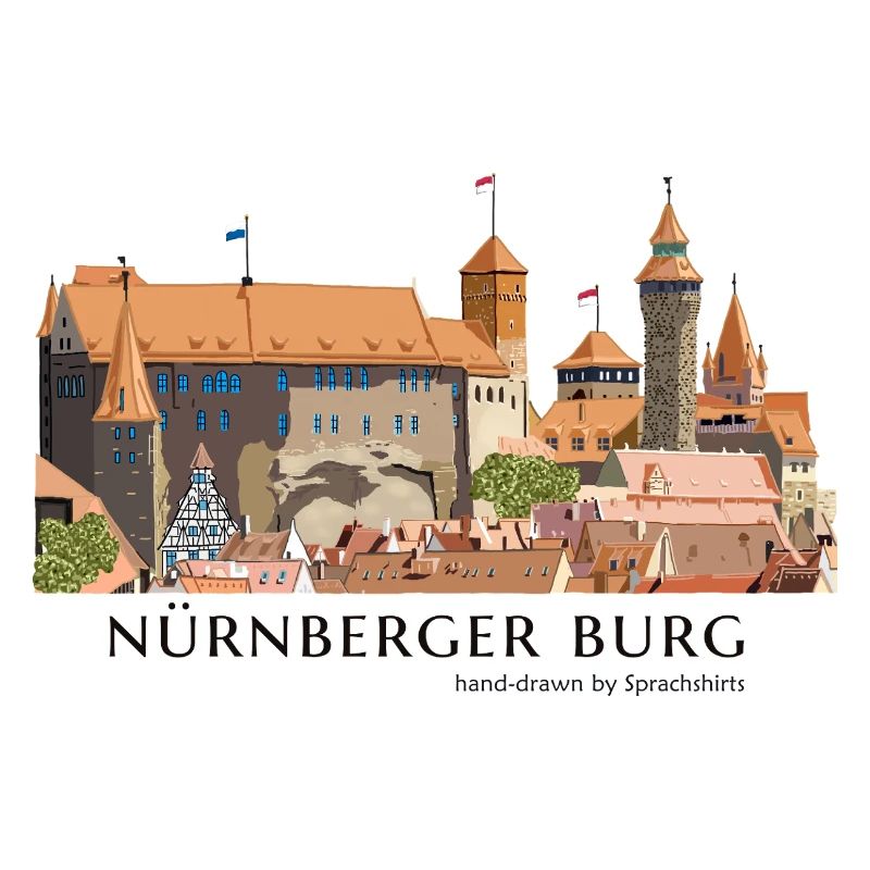 Illustration du château de Nuremberg Dessin à la main