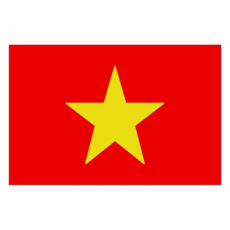 Vietnamese flag red with yellow star