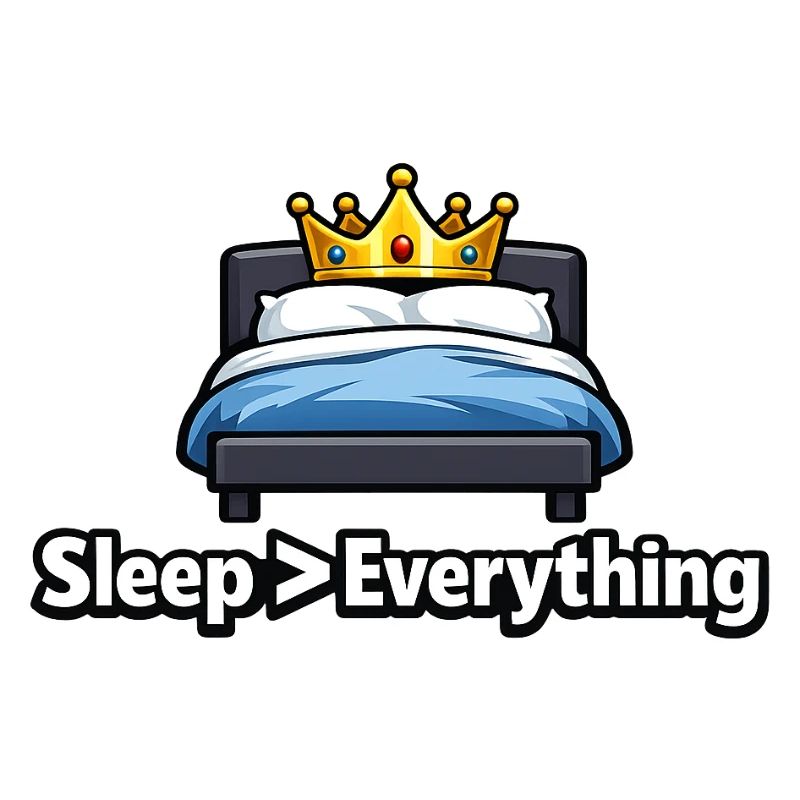 Funny Sleep Lover Crown Bed Design