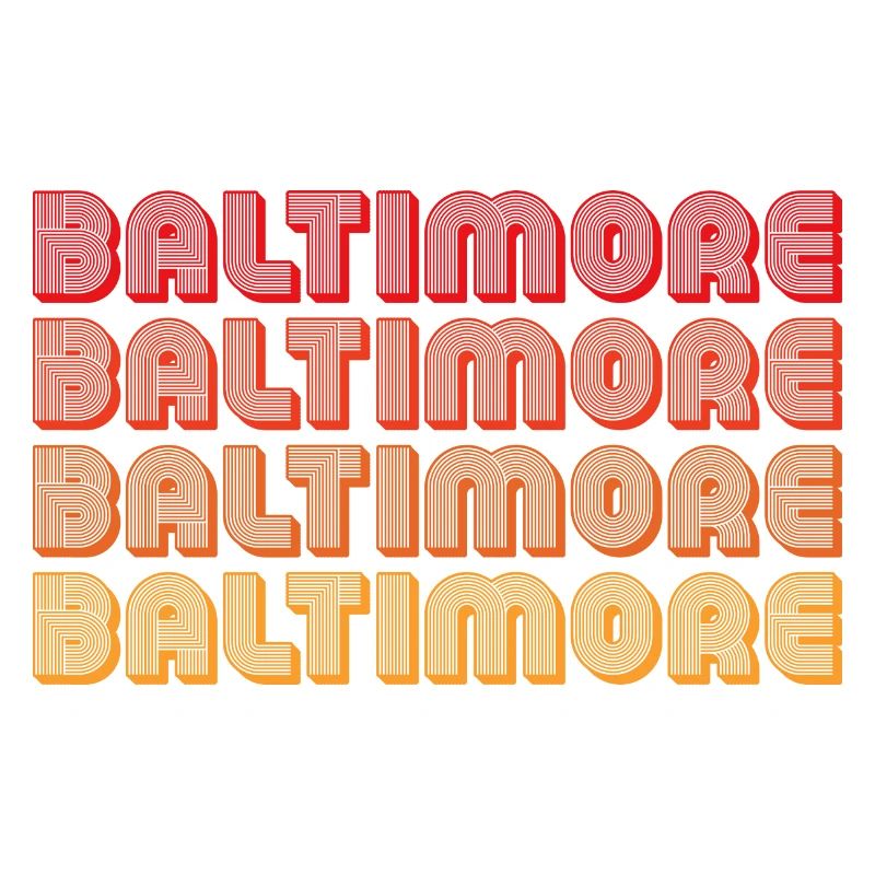 Le dégradé néon de Baltimore se répète