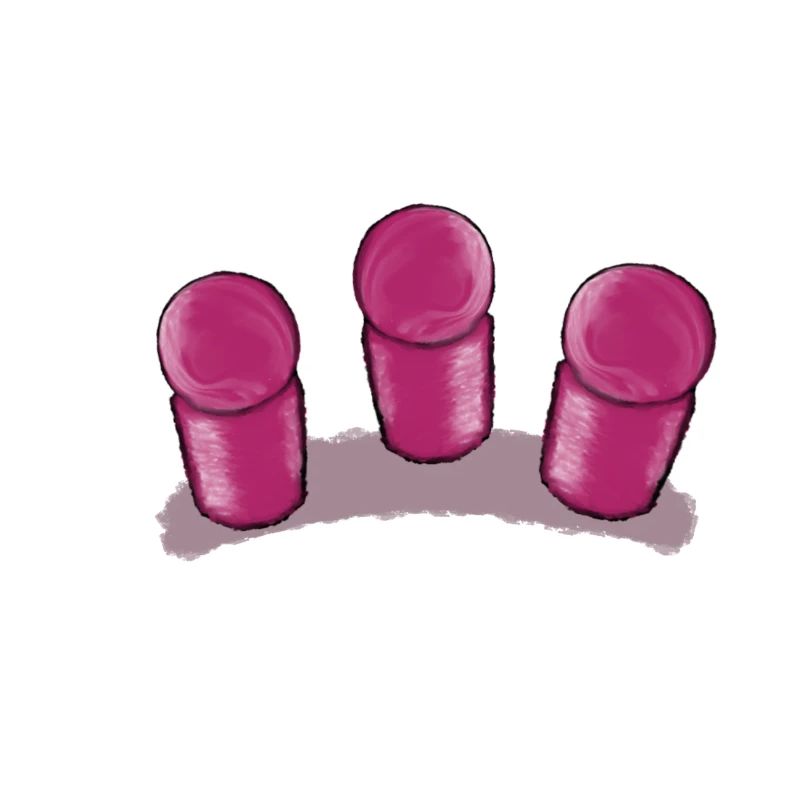 Colored ball and cylinder pattern - game figure