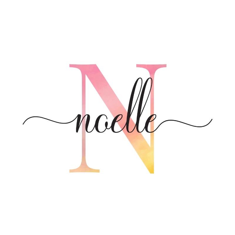 N | Monogramme | Nom | Noëlle |Aquarelle