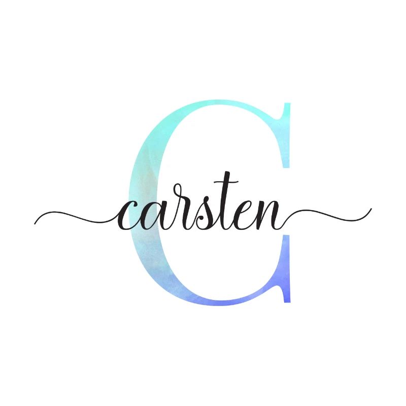 C| Monogramm | Name | Carsten| Watercolor