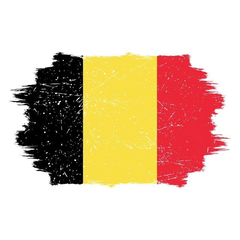 Drapeau belge coup de pinceau