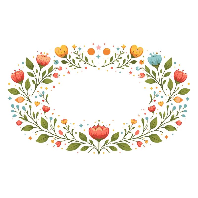 Cadre floral printanier avec fleurs