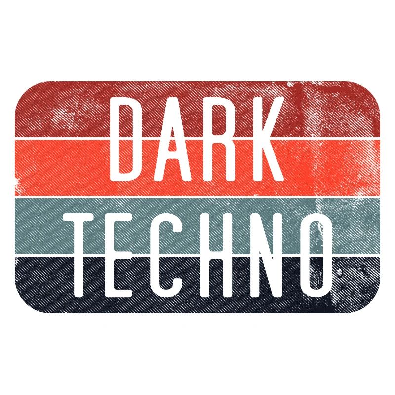 Dunkles Techno-Retro-Logo T-Shirt