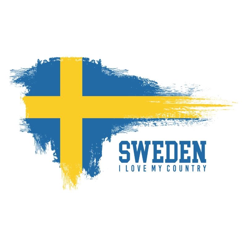 Schwedische Flagge Splash Pride