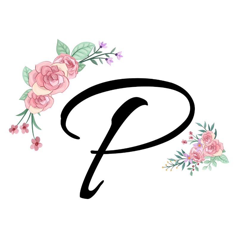 Lettre p fleurs