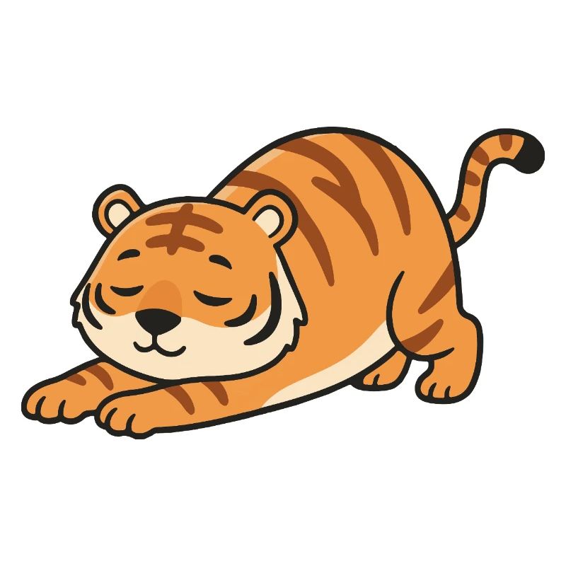 Kawaii Tiger Dehnpose