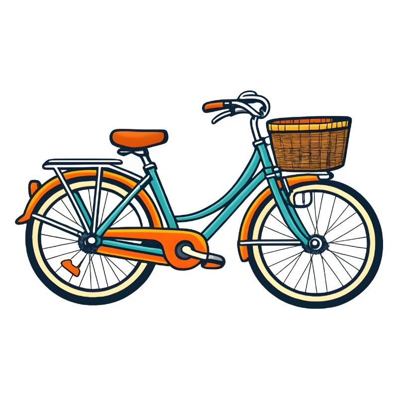 Vintage Bicycle with Basket