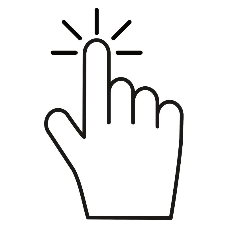 Click Here - Zeigefinger Klick Symbol