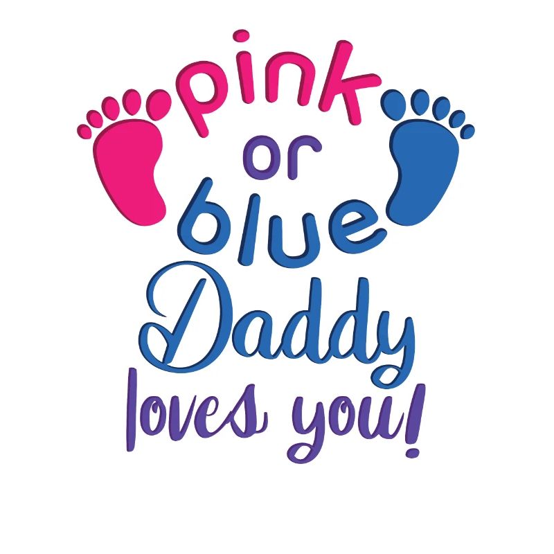 Rosa oder blau Papa liebt Dich, Geschlecht offenbaren Geschenk