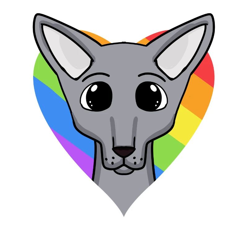 LGBT Cat Sphynx Rainbow