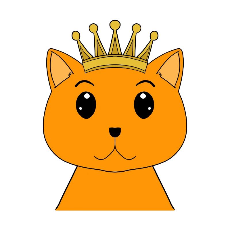 Chat avec couronne - Chat persan avec couronne