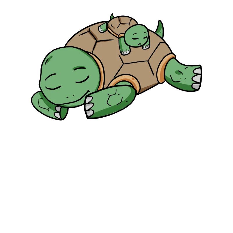 Turtle Papa with Baby Turtle