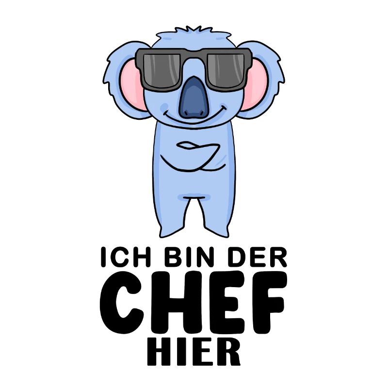 Chef Spruch mit Koala Motiv