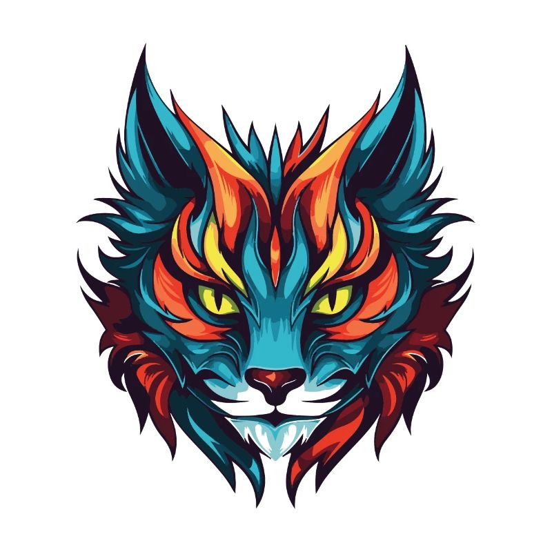 Tête de symbole de chat