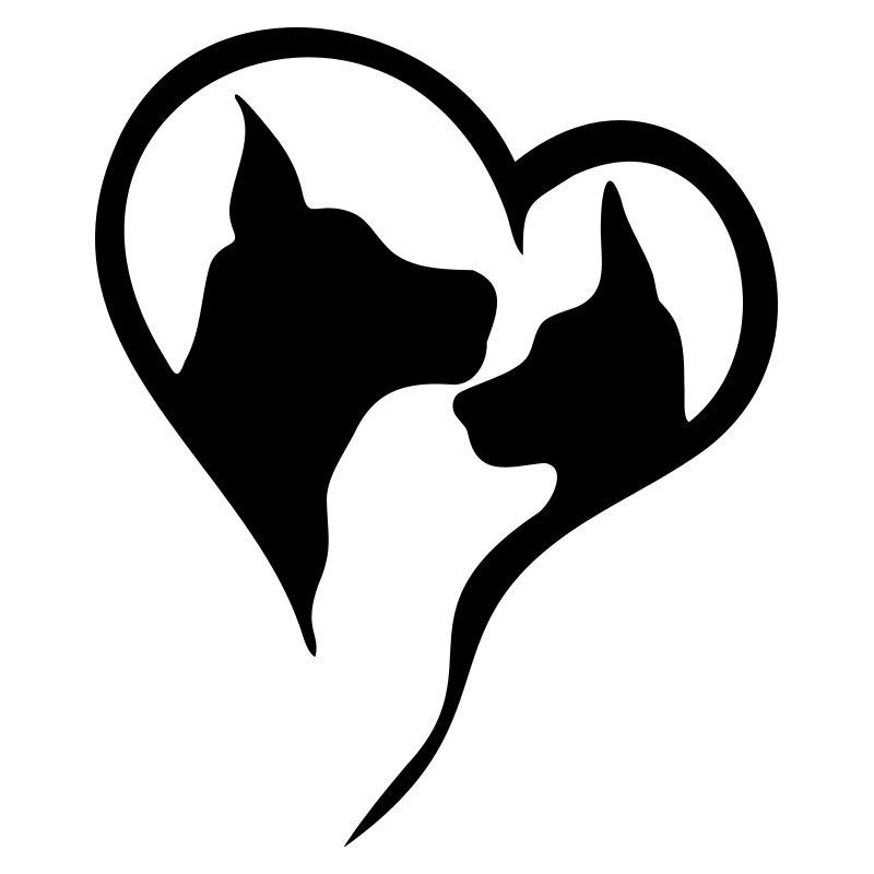 Fatmonkey Hunde Herz beste Freunde - black