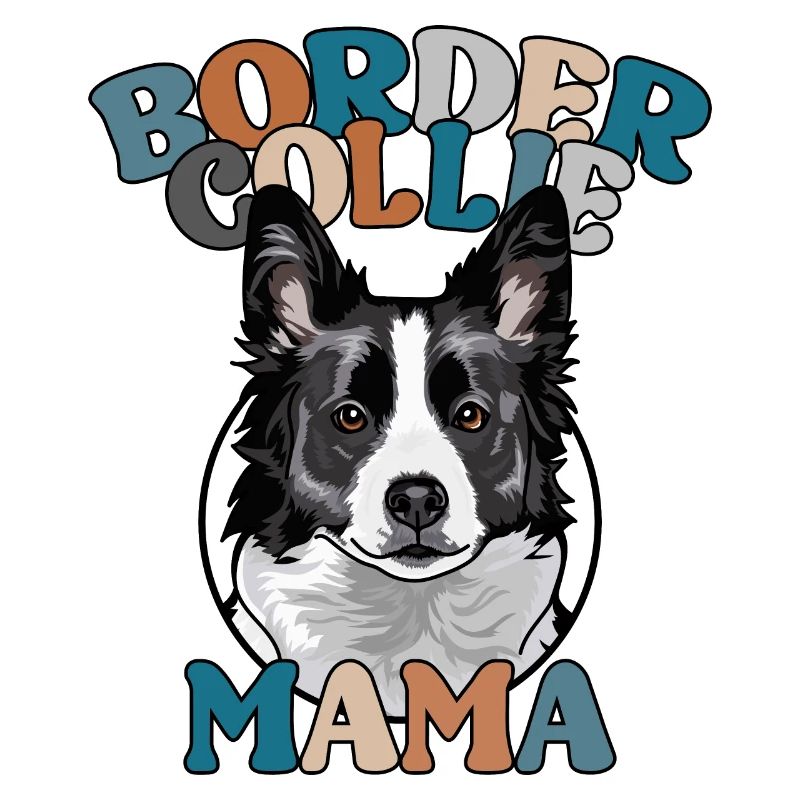 Border Collie Mama Hunde Hund Muttertag Wilsigns