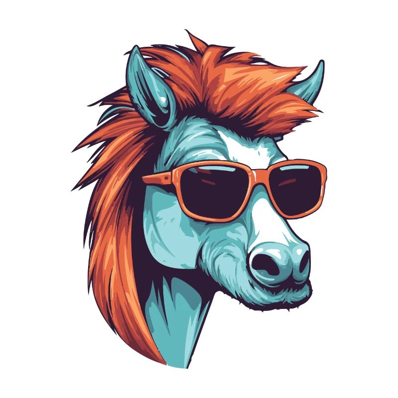 Pferd Kopf Porträt Cool