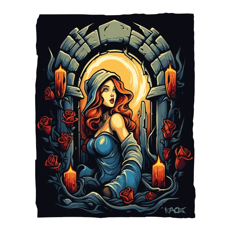 Une servante perdue dans le donjon des roses