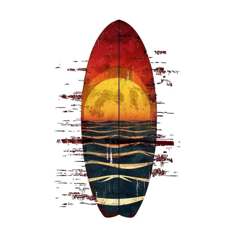 Expérience de surfeur au coucher du soleil