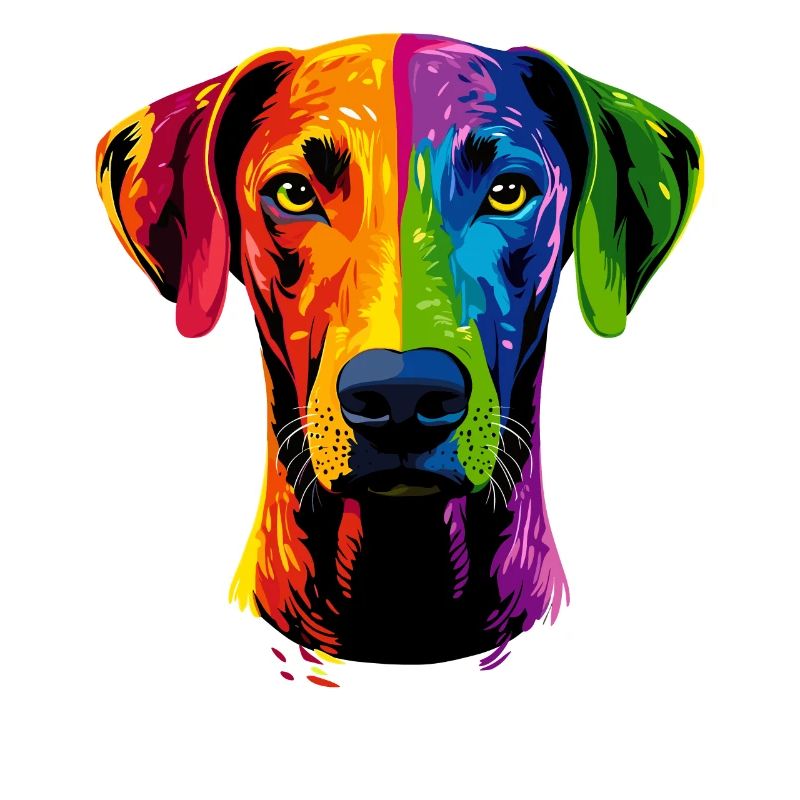 Rhodesian Ridgeback Popart Regenbogen Bunt Hunde