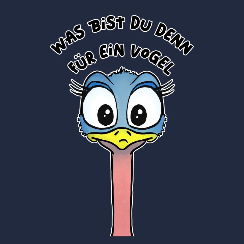 Vogel Straus süßer lustiger Vogel
