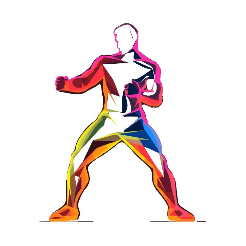 Kickboxer style dessin animé