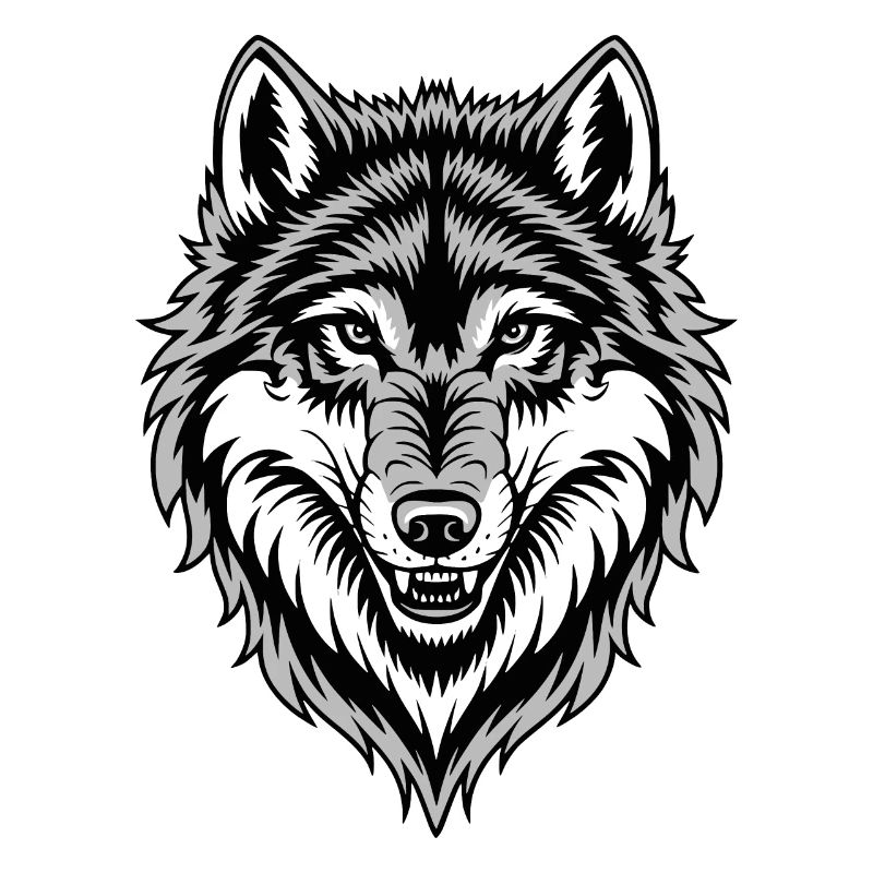 Wolf costume blue wolf head werewolf and