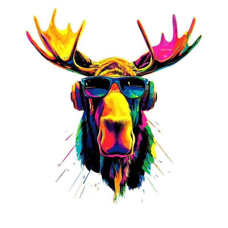 Elch Moose Elchbulle Geweih Hirsch Wilde Elche