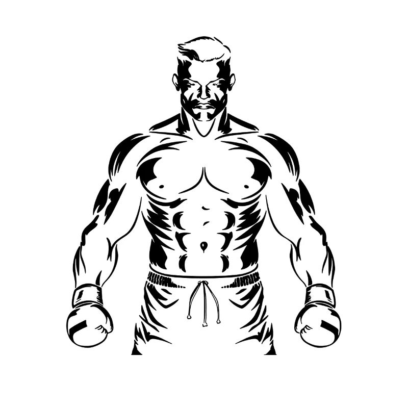 Boxer Junge Zeichnung