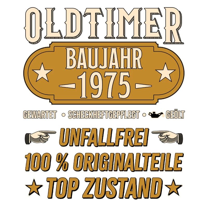 Oldtimer Modell 1975 Vintage Retro funny Design