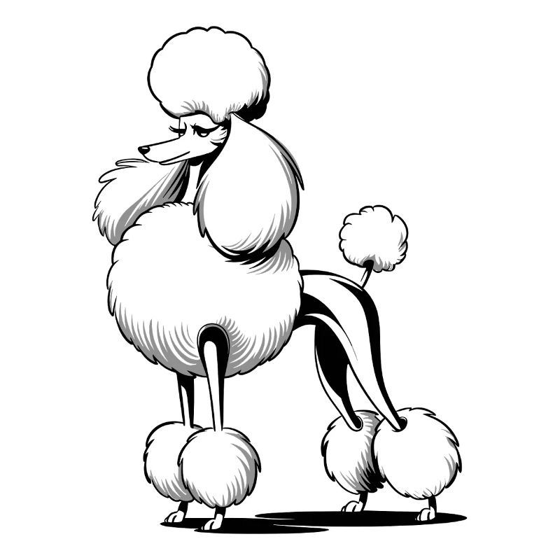 Caniche élégant au look élégant