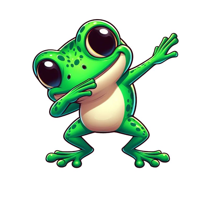 Cool Frog Dabbing Crapaud Tendance