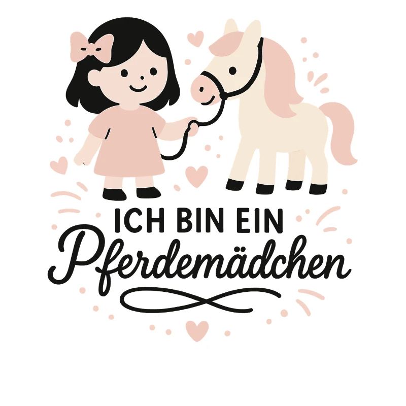 Ich Bin Ein Pferdemädchen Pferde Motiv