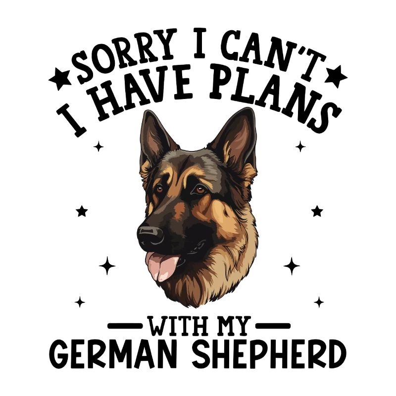 German Shepherd Illustration on Apparel