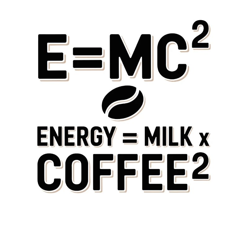 E=MC2 Physik Spruch Koffein Nerd Energie Kaffee