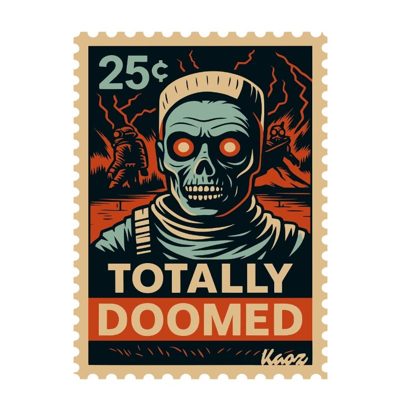 Apokalyptischer Schädel Illustrationsdesign