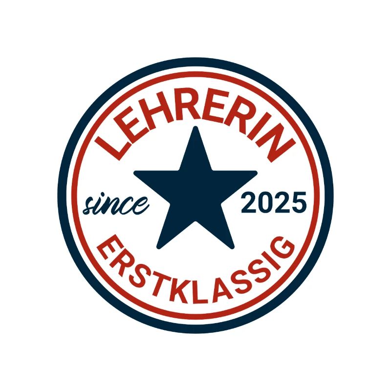 Lehrerin Logo mit Stern und Klassik-Design