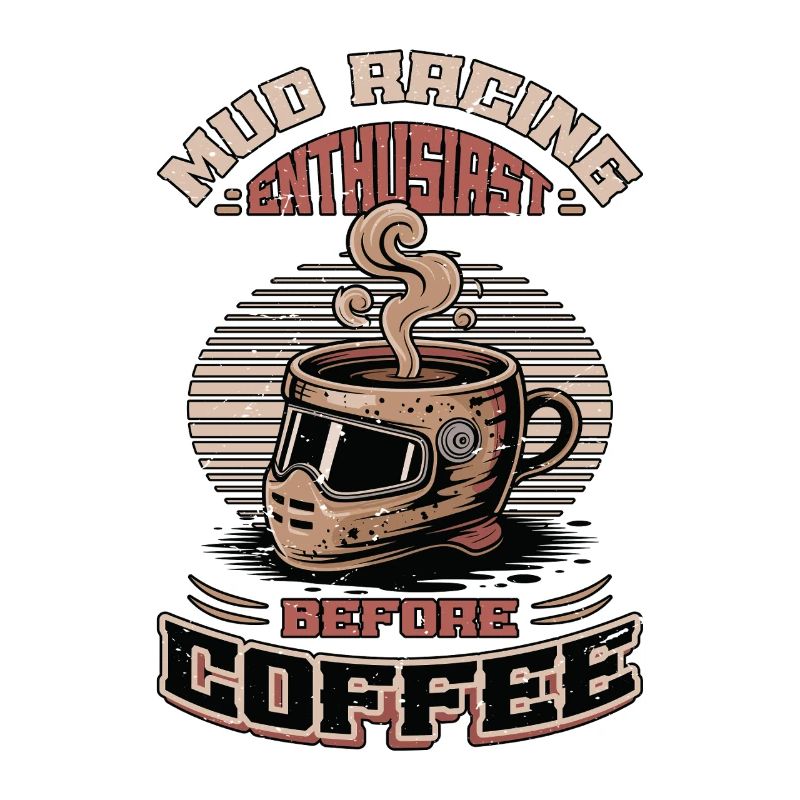 Passionné de courses de boue avant la boue Amateur de café
