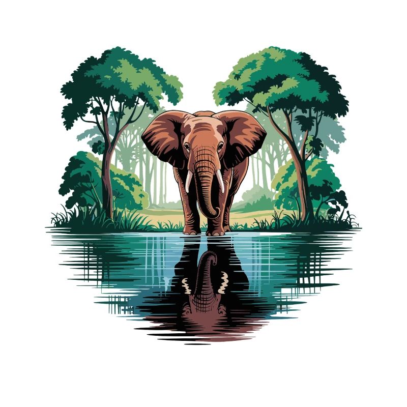 Éléphant majestueux dans la jungle avec