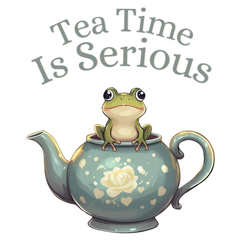 Tea Time is Serious – Frog in Teapot