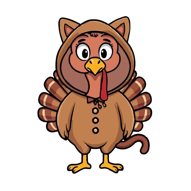 Drôle de chat de dinde Thanksgiving