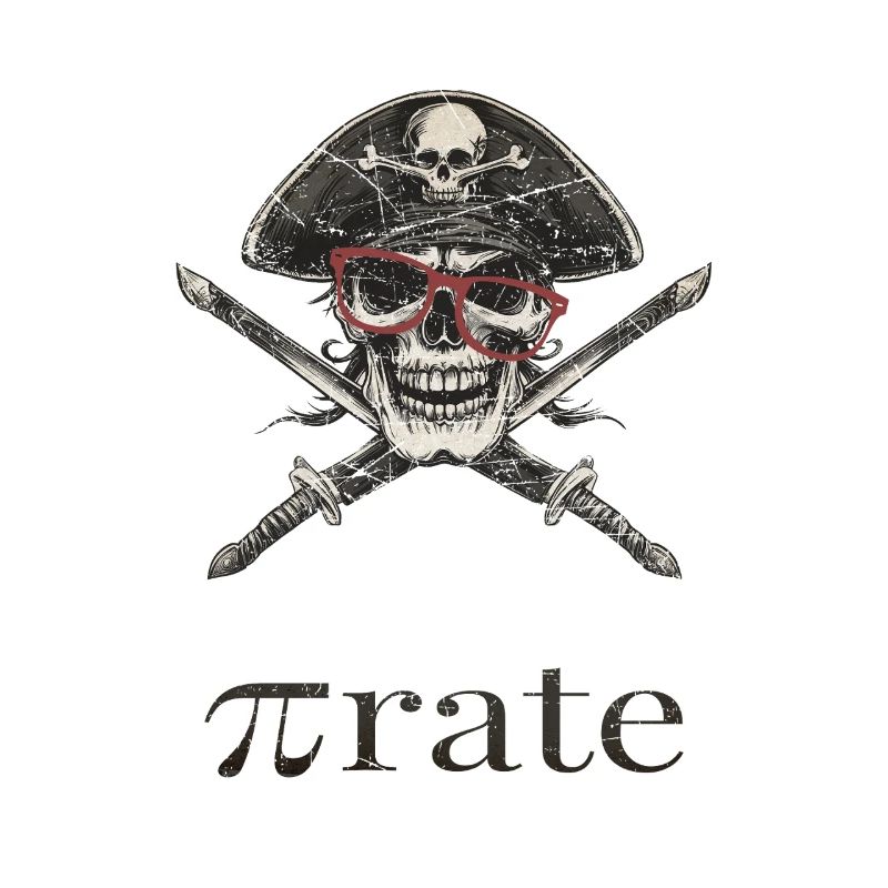 Pirate nerd avec des lunettes