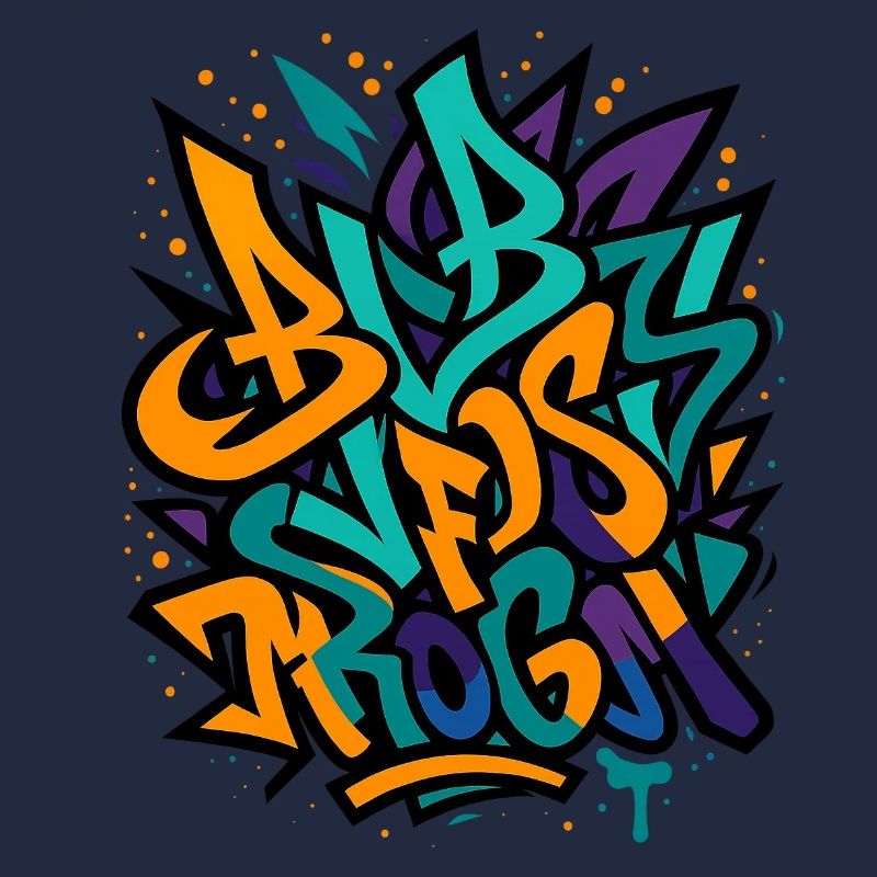 Explosion de couleurs de graffitis de rue