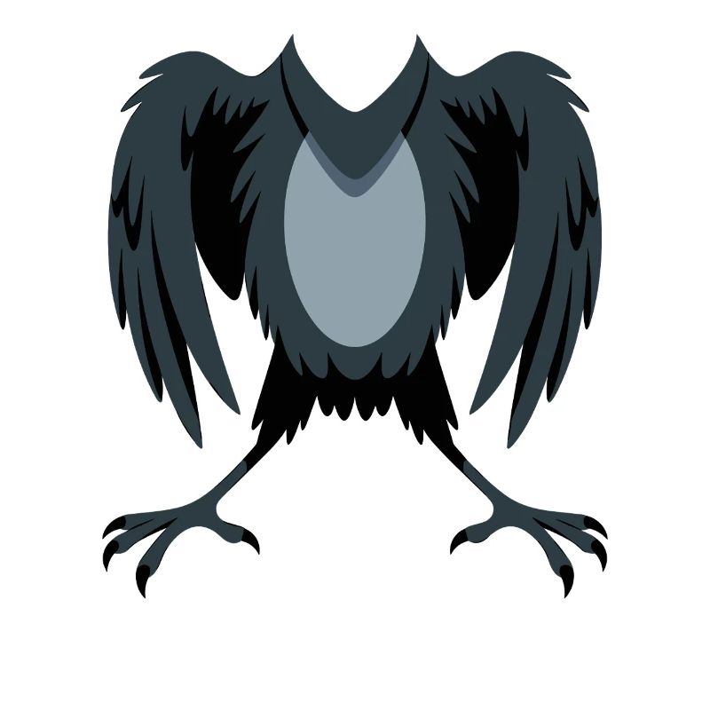 Silhouette d’ailes de corbeau