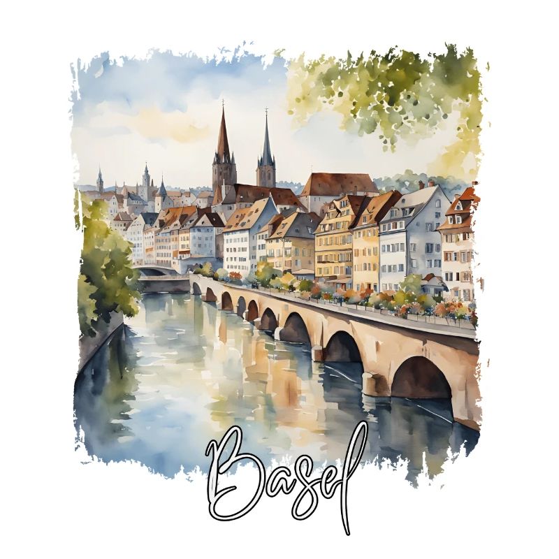 Basel Watercolor, Basel Switzerland