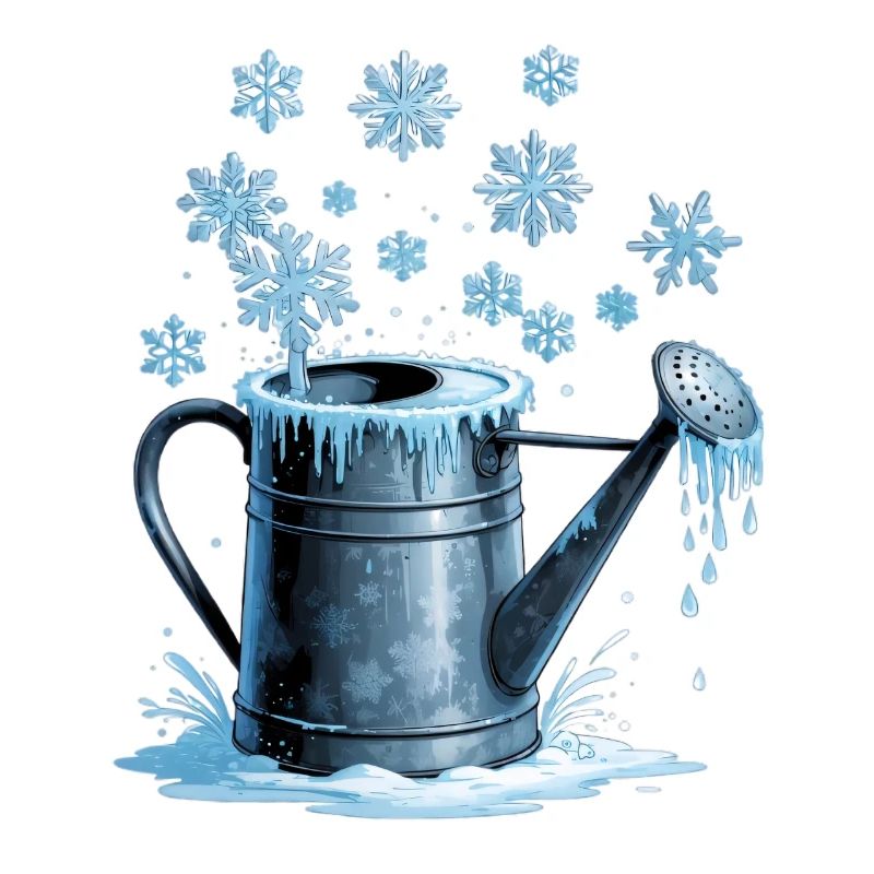 Eisblau Gießkanne